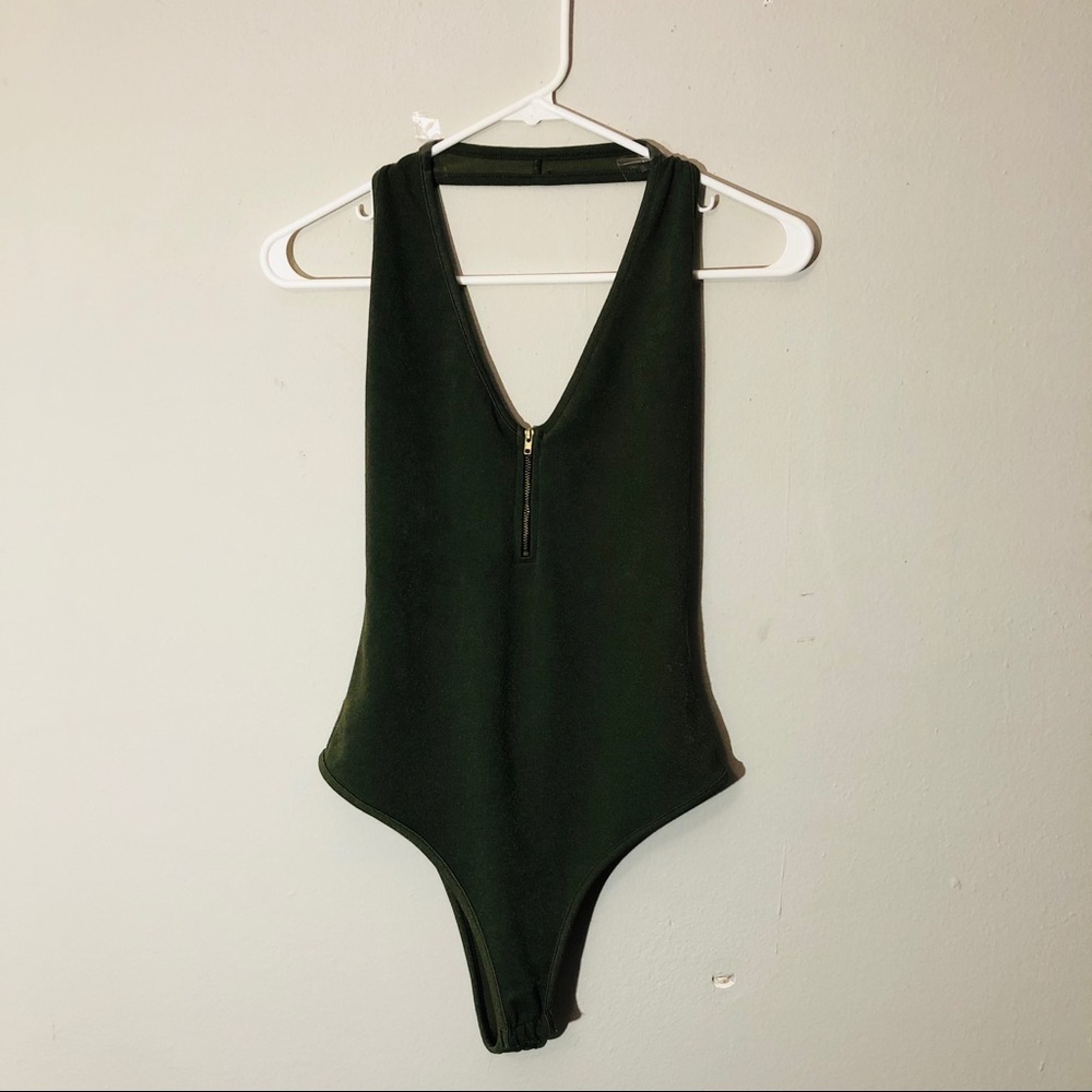 Deep plunge bodysuit
